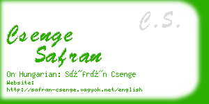csenge safran business card